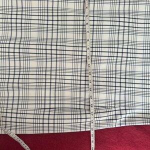 Banana Republic Navy and White Plaid Midi Dress